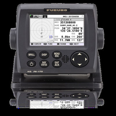 Kualitas FURUNO FA170 Kelas A AIS transponder Layar warna Clear 4.3 "Sistem Keamanan Maritim Global pabrik